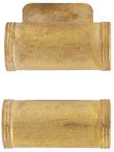 Ramrod pipe, brass, forward with pin lug, English rifle, for 3/8" ramrod